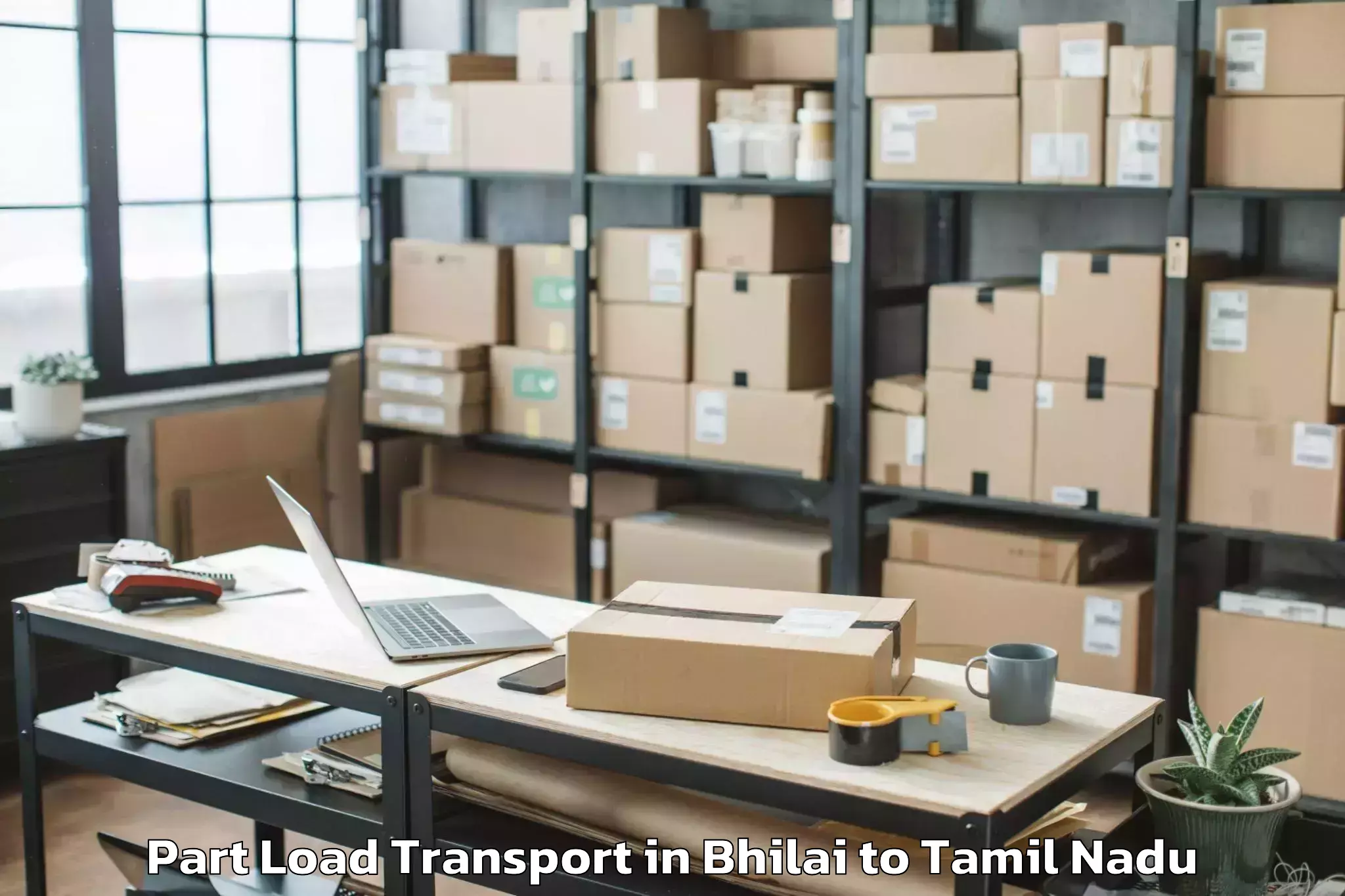 Easy Bhilai to Vettavalam Part Load Transport Booking